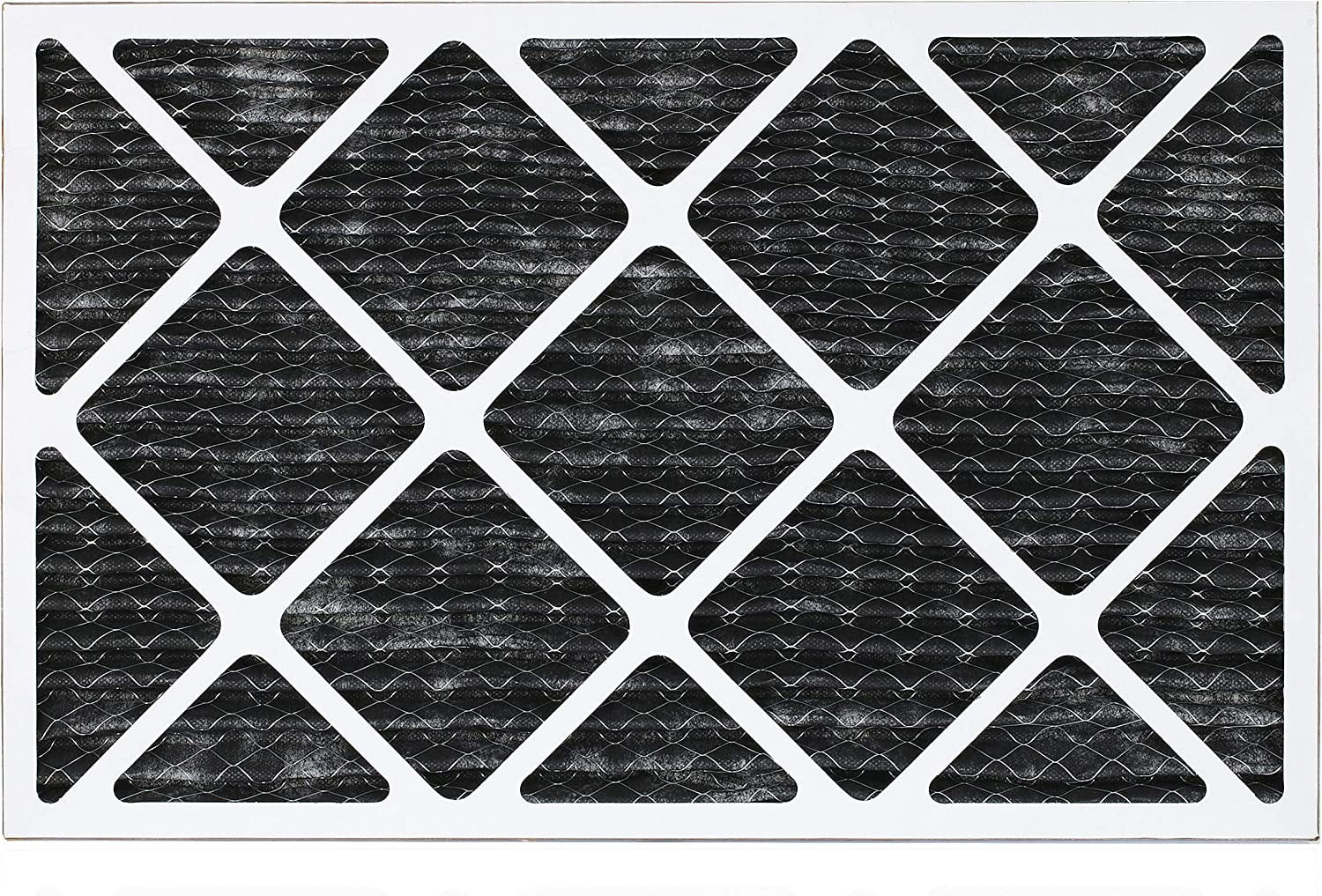 Filterbuy 14x20x1  8 Odor Eliminator Pleated   Furnace Air Filters with Activated Carbon (3-Pack)