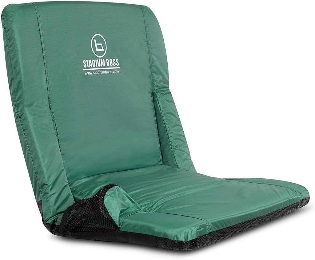 Stadium Seat Reclining Bleacher Chair Folding - Dark Green