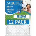 16x30x1 Air Filter  8 Rating, 12 Pack of Furnace Filters Comparable to  700 &  5 - Made in  by     .