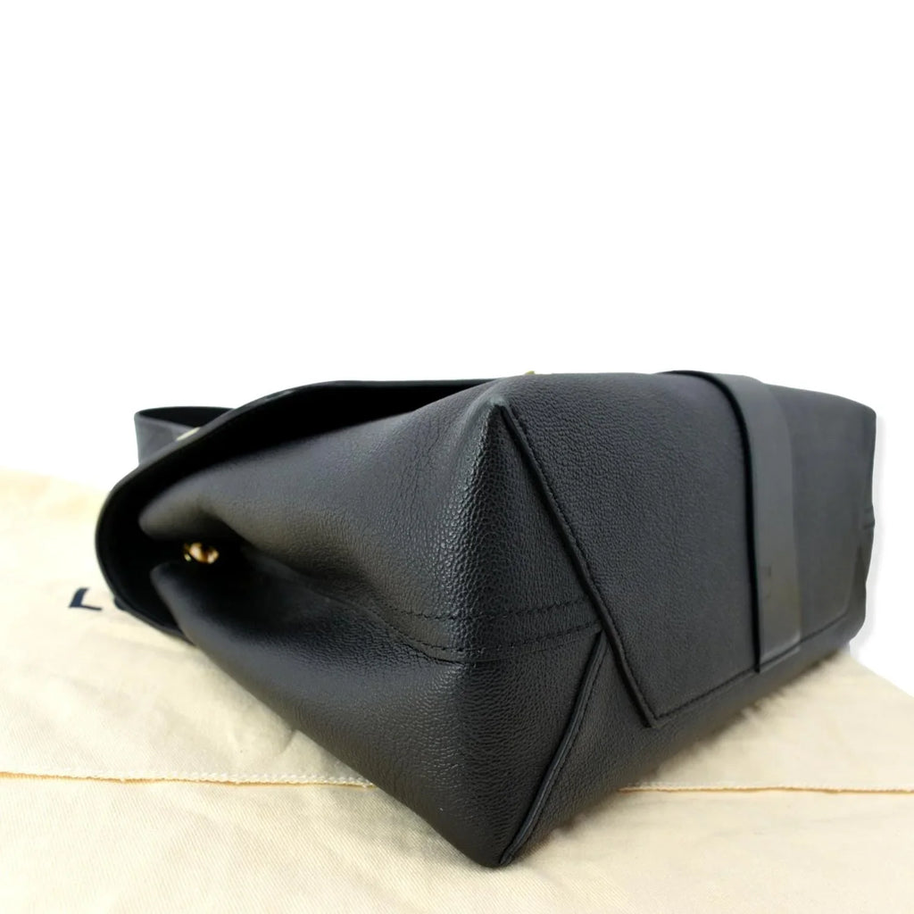 Pre-owned   Very One Handle Monogram Leather Shoulder Bag Black