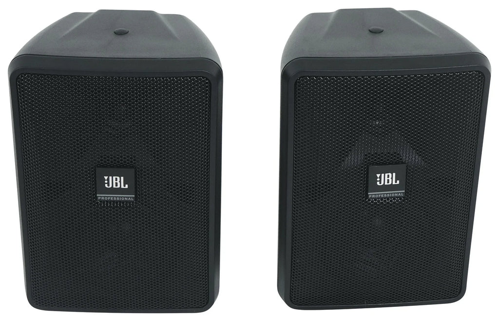 (6)  Control 23-1 Black 3" Indoor/Outdoor 70v Commercial Wall Speakers + Amp