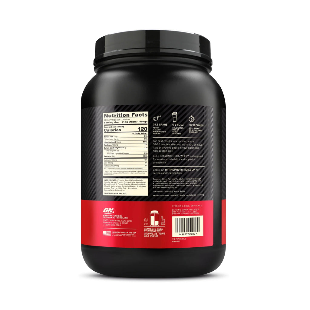 Optimum Nutrition, Gold Standard 100% Whey Protein Powder, Rocky Road, 2 lb, 28 Servings