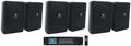 (6)  Control 23-1 Black 3" Indoor/Outdoor 70v Commercial Wall Speakers + Amp