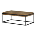 South Shore Mezzy, Urban Modern Industrial Coffee Table, Acacia Brown