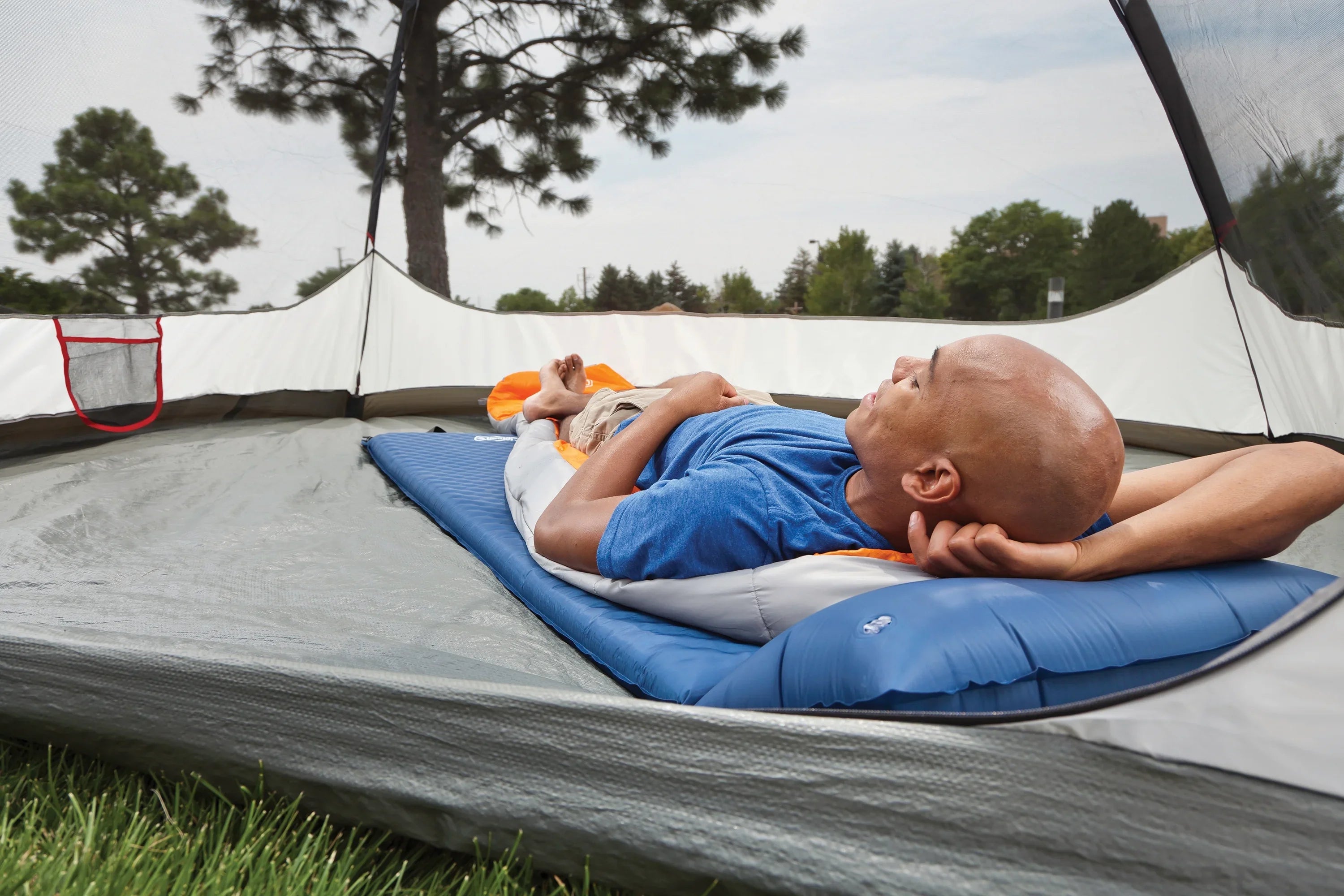 Coleman Self-Inflating Sleeping Camp Pad with Pillow, 76" x 25"