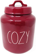 Rae Dunn By Magenta  Burgundy Ceramic  Large Size 8 Inch Canister