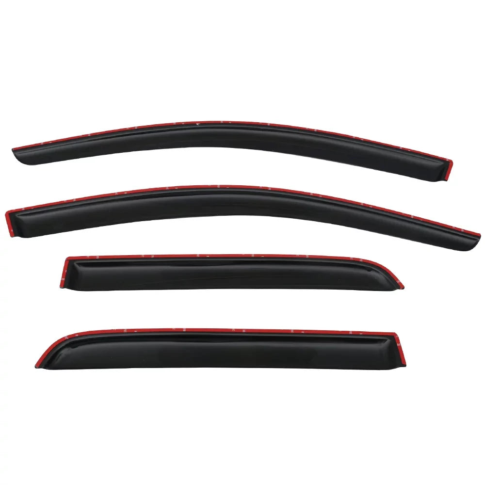 Ikon Motorsports Compatible with 14-23 Mitsubishi Mirage Hatchback Acrylic Window Visors Vent Windshield Deflector Rain Guard 4Pc Set Outside Mount 2014 2015 2016 2017 2018 2019 2020 2021