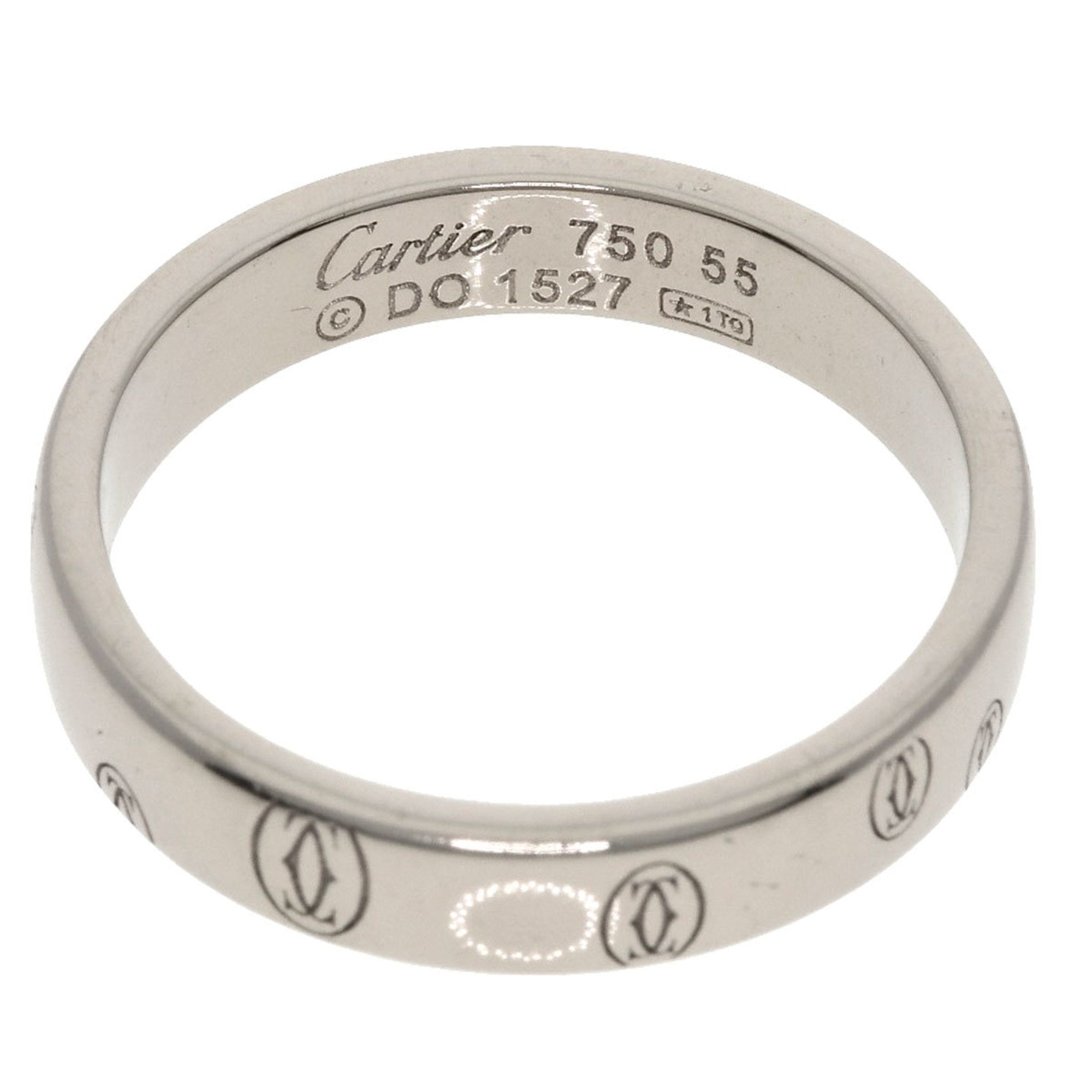 Pre-Owned Cartier Happy Birthday #55 Ring, 18K White Gold, Women's,  (Good)