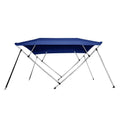 New Pontoon Bimini Top Boat Cover 4 Bow 54" H 67" - 72" W 8 ft Long Navy Blue