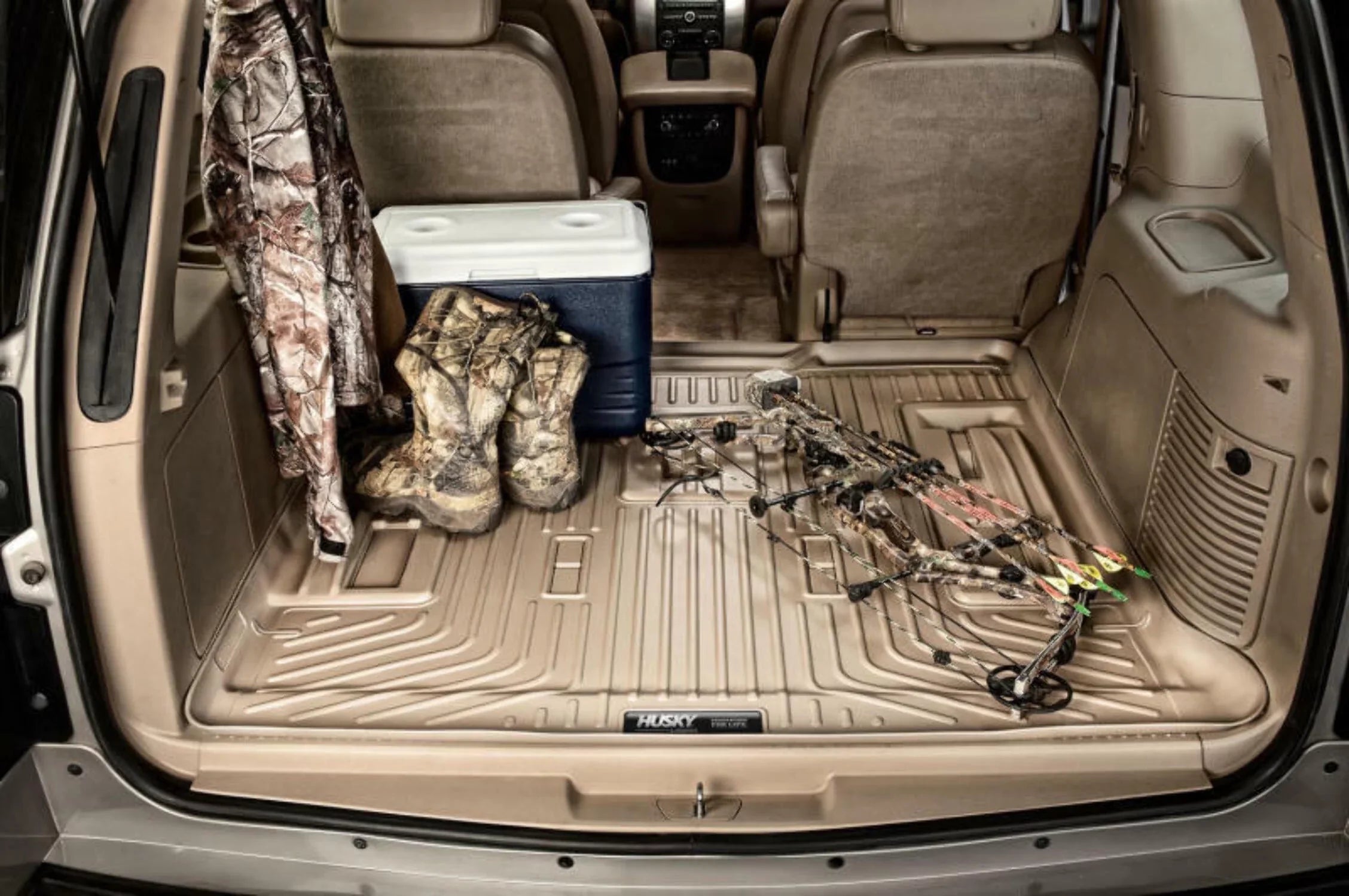 Husky by RealTruck Weatherbeater Series Cargo Liner Black Compatible with 10-22 Toyota 4Runner; Third row of Seats
