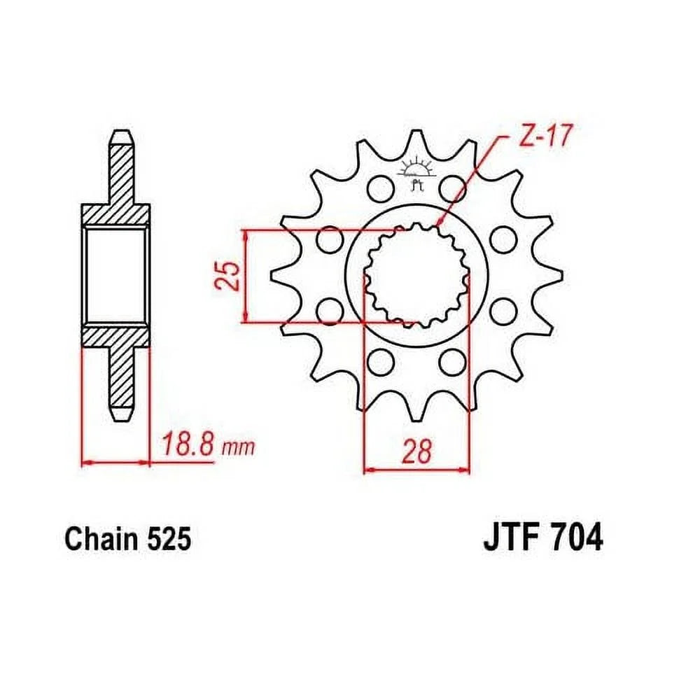 Steel Front Sprocket 16T for Street  F800  2008-2013