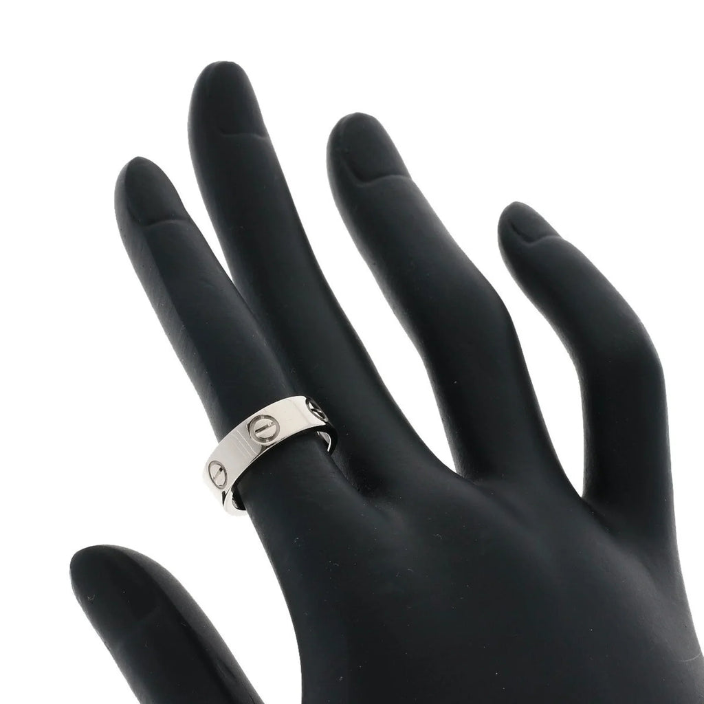 Pre-Owned Cartier Love Ring #49 Ring, K18 White Gold, Women's  (Good)