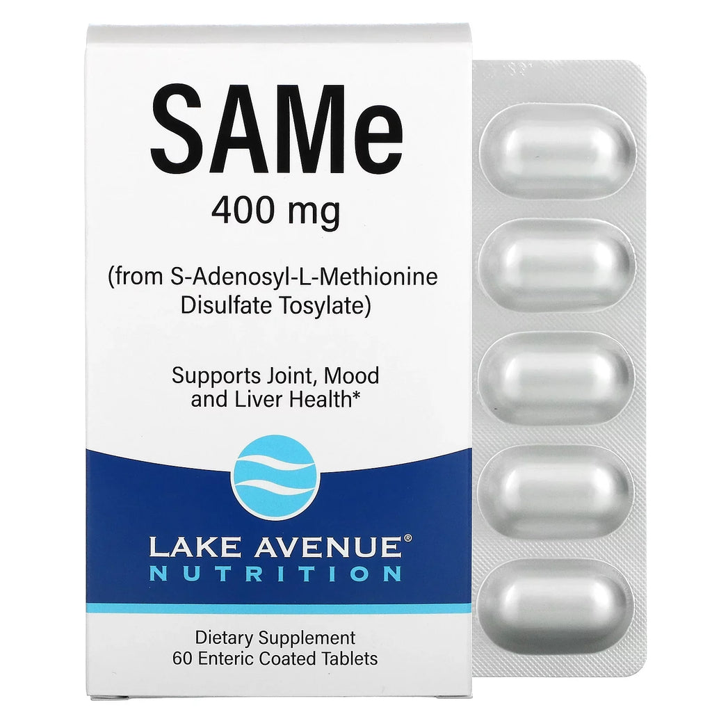 Lake Avenue Nutrition SAMe ( Disulfate Tosylate), 400 mg, 60 Enteric Coated Tablets