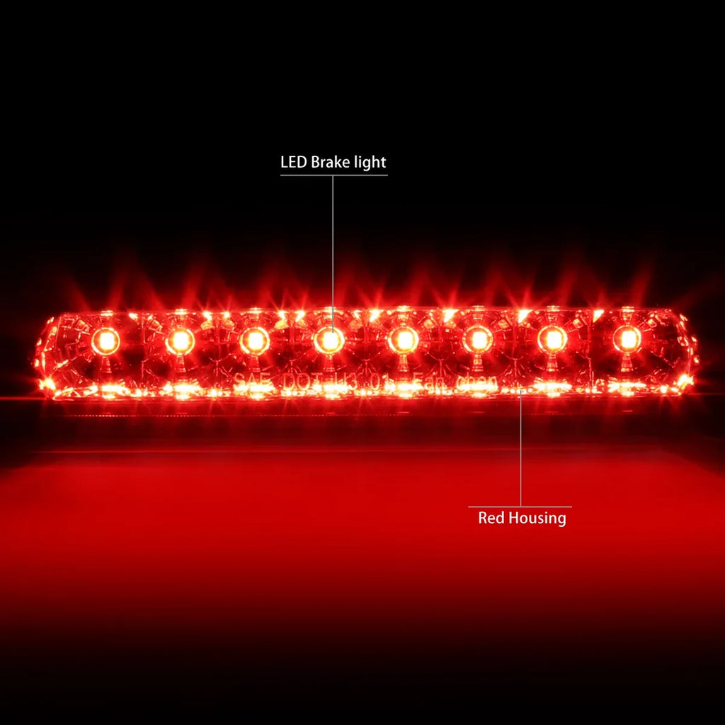 Motoring 3BL-4RUNNER03-- For 2003 to 2009 Toyota 4Runner N210 Rear  3rd Third Tail Brake Light Stop Lamp Red Housing 04 05 06 07 08