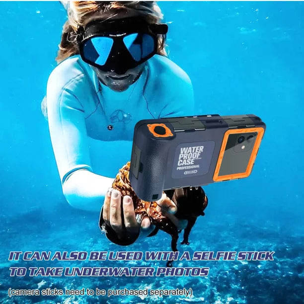 UrbanX Professional [15m/50ft] Swimming Diving Surfing Snorkeling Photo Video Waterproof Protective Case Underwater Housing for Micromax Bolt Selfie Q424 And all Phones Up to 6.9 Inch  with Lanyard
