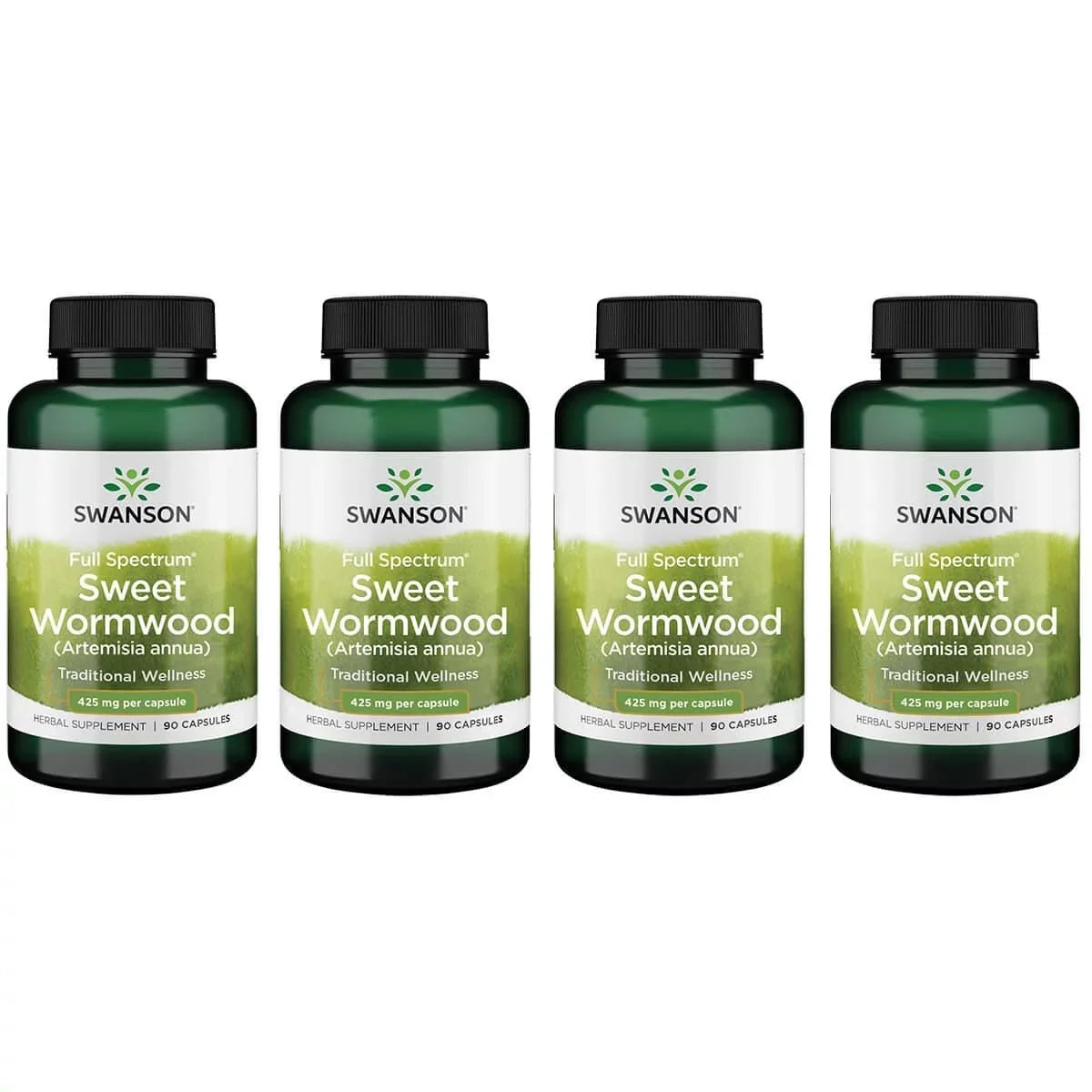 Swanson Full Spectrum Sweet Wormwood (Artemisia annua) 425 mg 90 Caps 4 Pack
