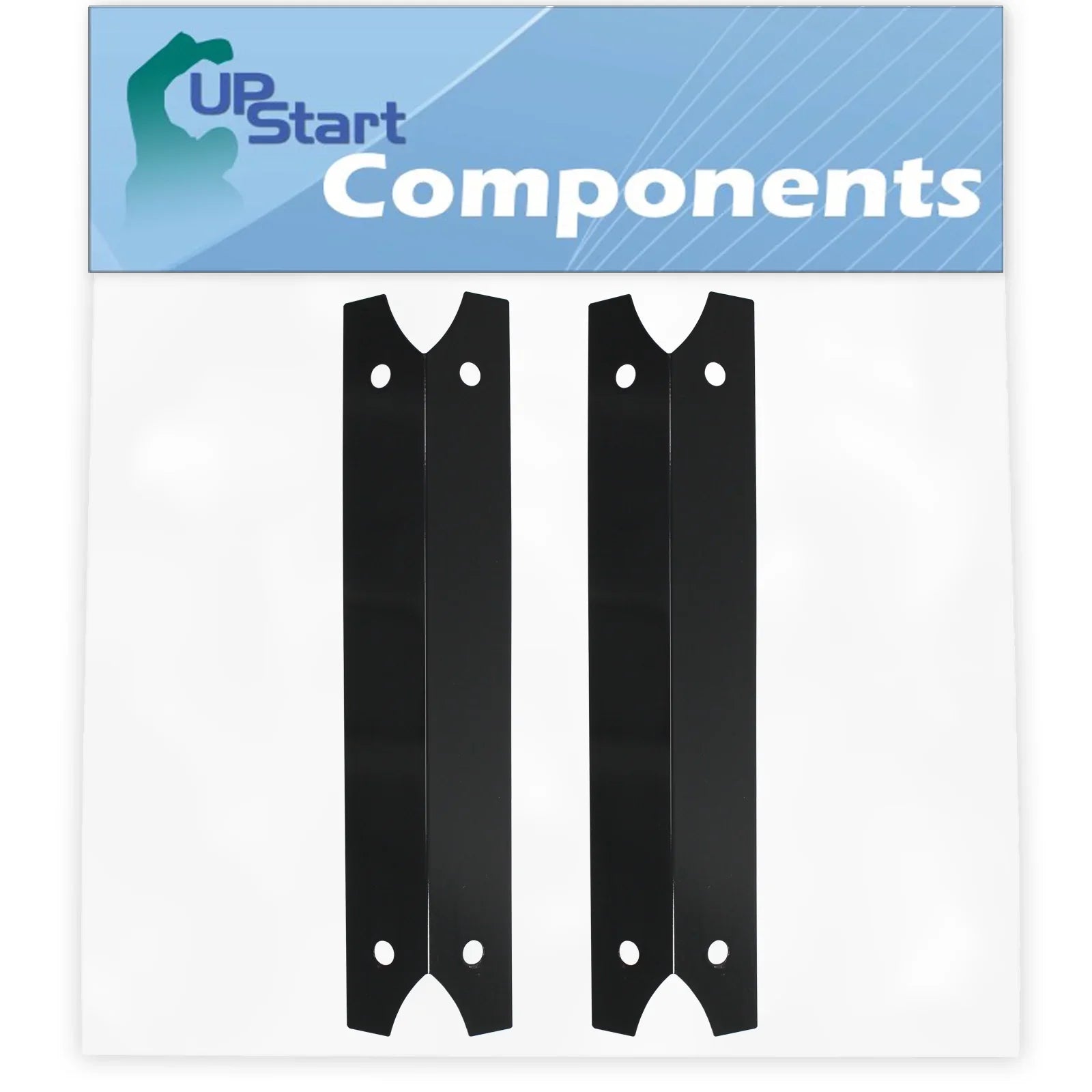 2-Pack  Grill Heat Shield Plate Tent Replacement Parts for Charmglow 8106320B - Compatible Barbeque Porcelain Steel Flame Tamer, Flavorizer Bar, Vaporizer Bar, Burner Cover 17 3/4"