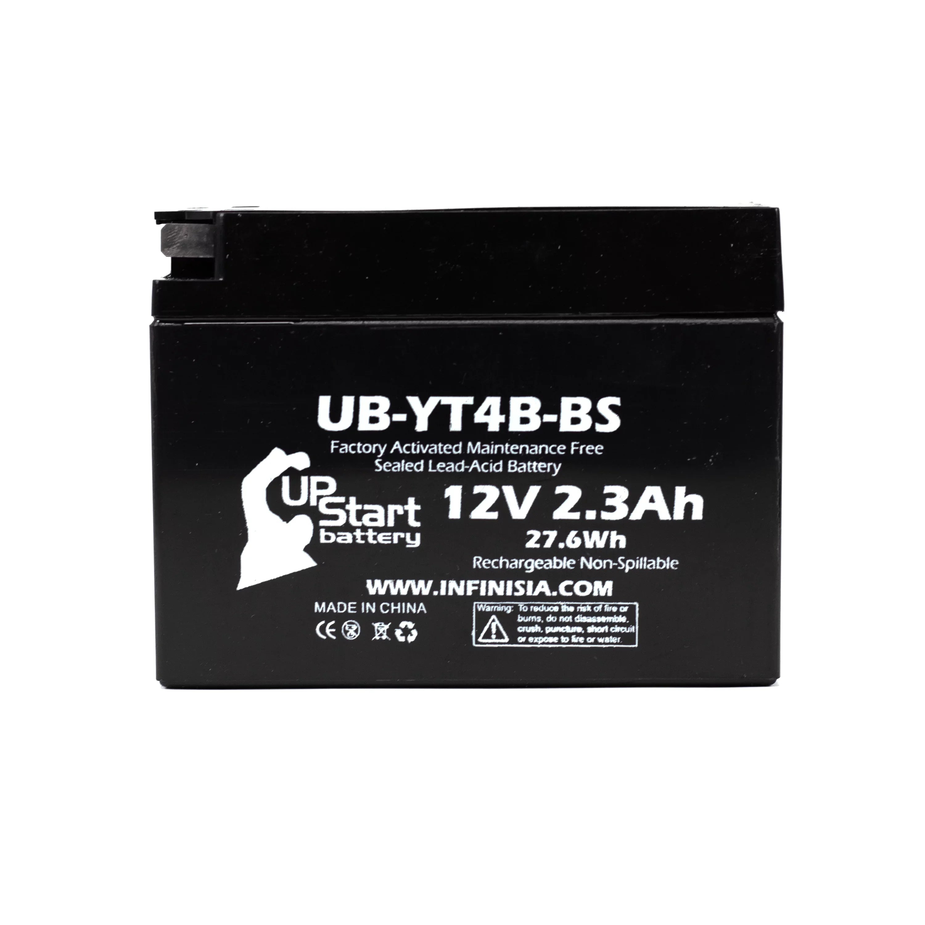 3-Pack UpStart Battery Replacement for 2012 Yamaha SR400 () 400CC Factory Activated, Maintenance Free, Motorcycle Battery - 12V, 2.3Ah, -YT4B-