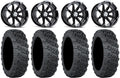 Black Diesel 14" Wheels 28" Versa Cross V3 Tires Honda Pioneer