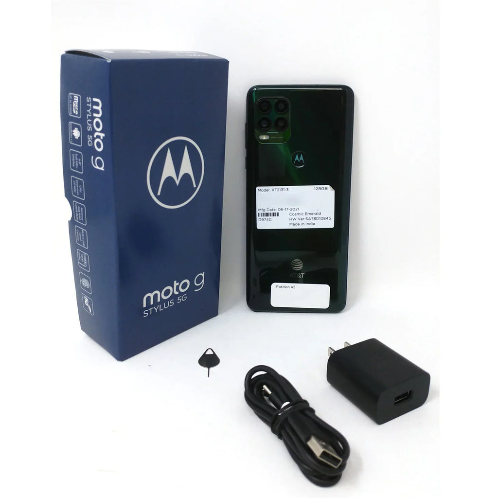 Open Box Motorola Moto G Stylus 5G 2021 128GB XT2131-3 Unlocked 6.8" 4GB  Phone - Cosmic Emerald