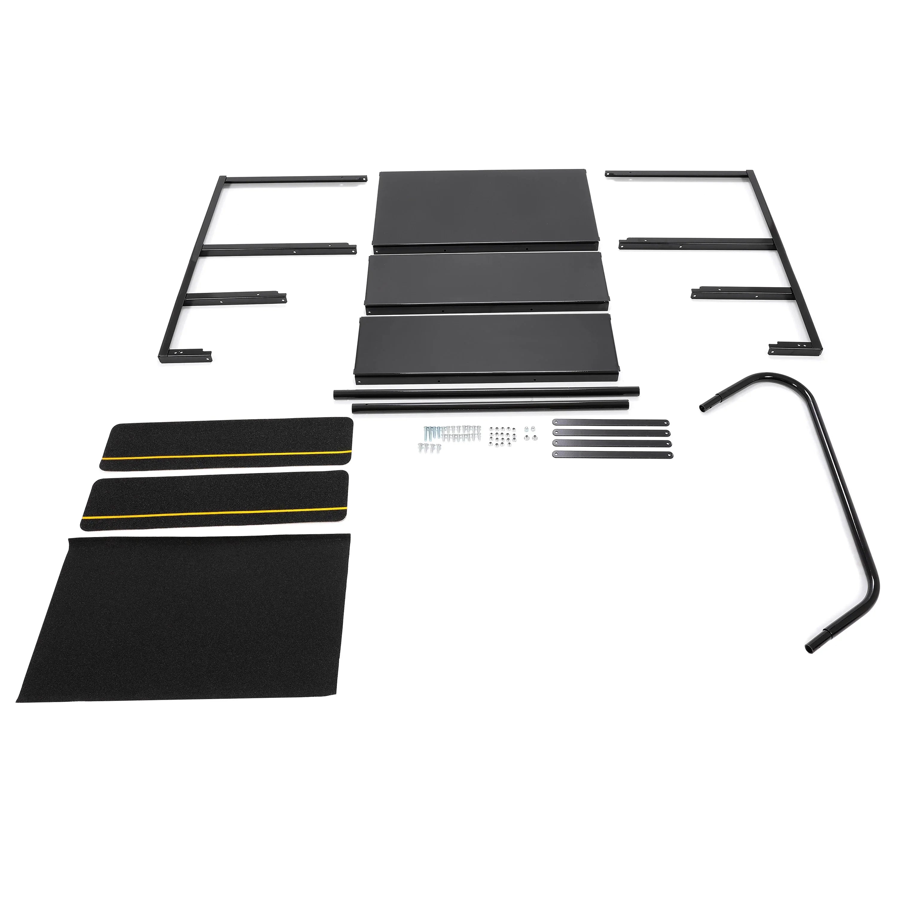 Universal 3 Steps Stairs Steel for  Travel Trailer Camper Trailer W/ Side Load Hand-railing Armrest Hand Rail