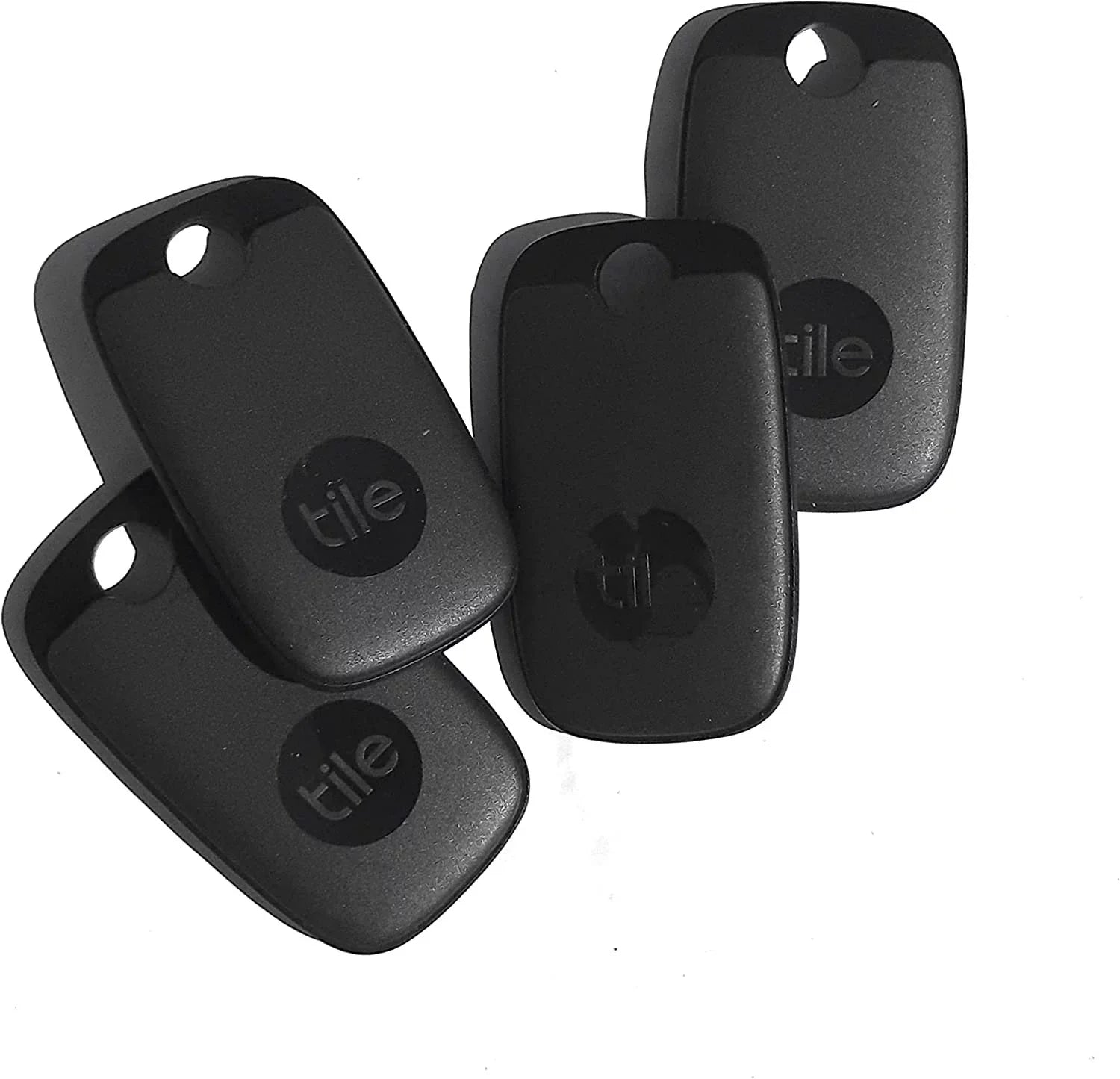 Tile Pro 2022 4-Pack. Powerful Bluetooth Tracker, Keys Finder and Item Locator for Keys, Bags, and More; Up to 400 ft Range. Water-Resistant. Phone Finder. iOS and Android Compatible.