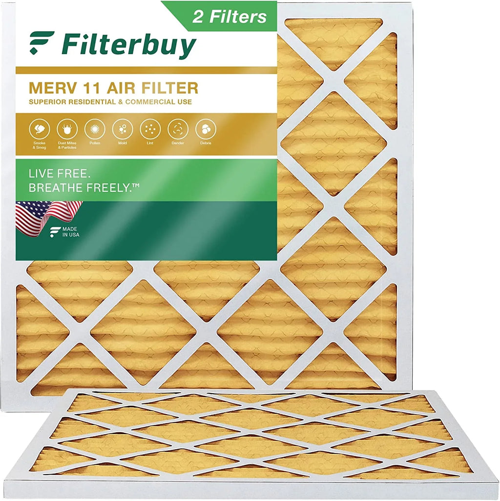 Filterbuy 23.5x23.5x1  11 Pleated   Furnace Air Filters (2-Pack)