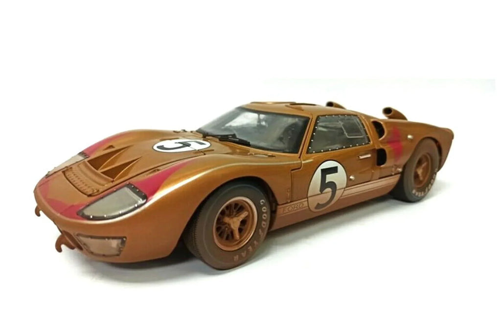 1966 Ford -40   #5 After Race (Dirty Version), Gold - Shelby Collectibles SC430G - 1/18 scale Diecast Model Toy Car