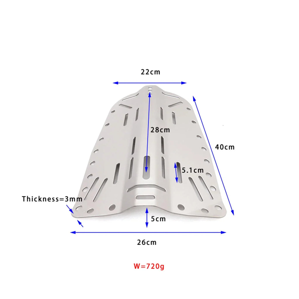 Diver  Gear Universal Lightweight Snorkeling Plate Scuba Diving Backplate