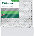 Filterbuy 20x25x4  8 Pleated   Furnace Air Filters (3-Pack)