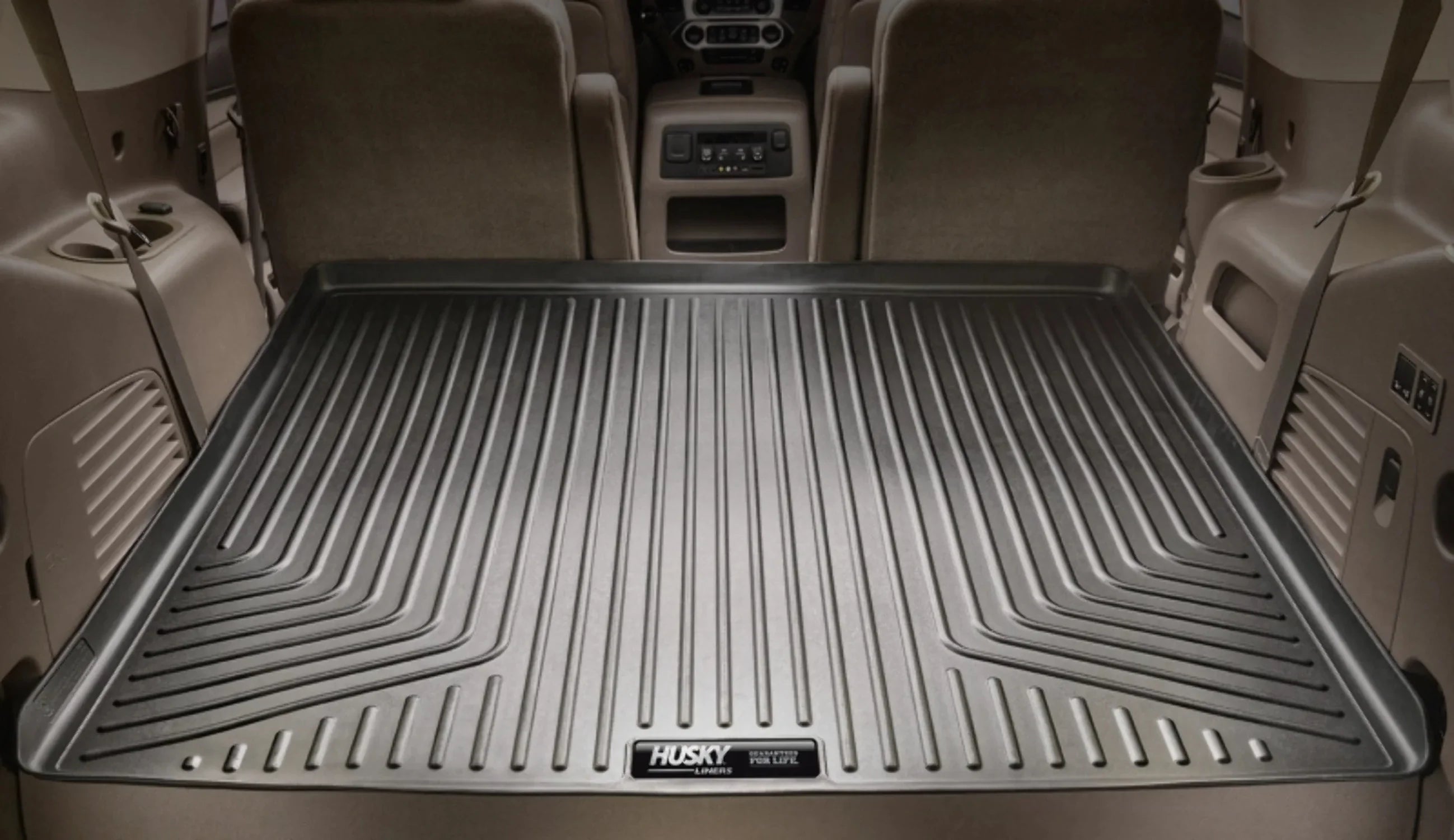 Husky by RealTruck Weatherbeater Series Cargo Liner Black Compatible with 10-22 Toyota 4Runner; Third row of Seats