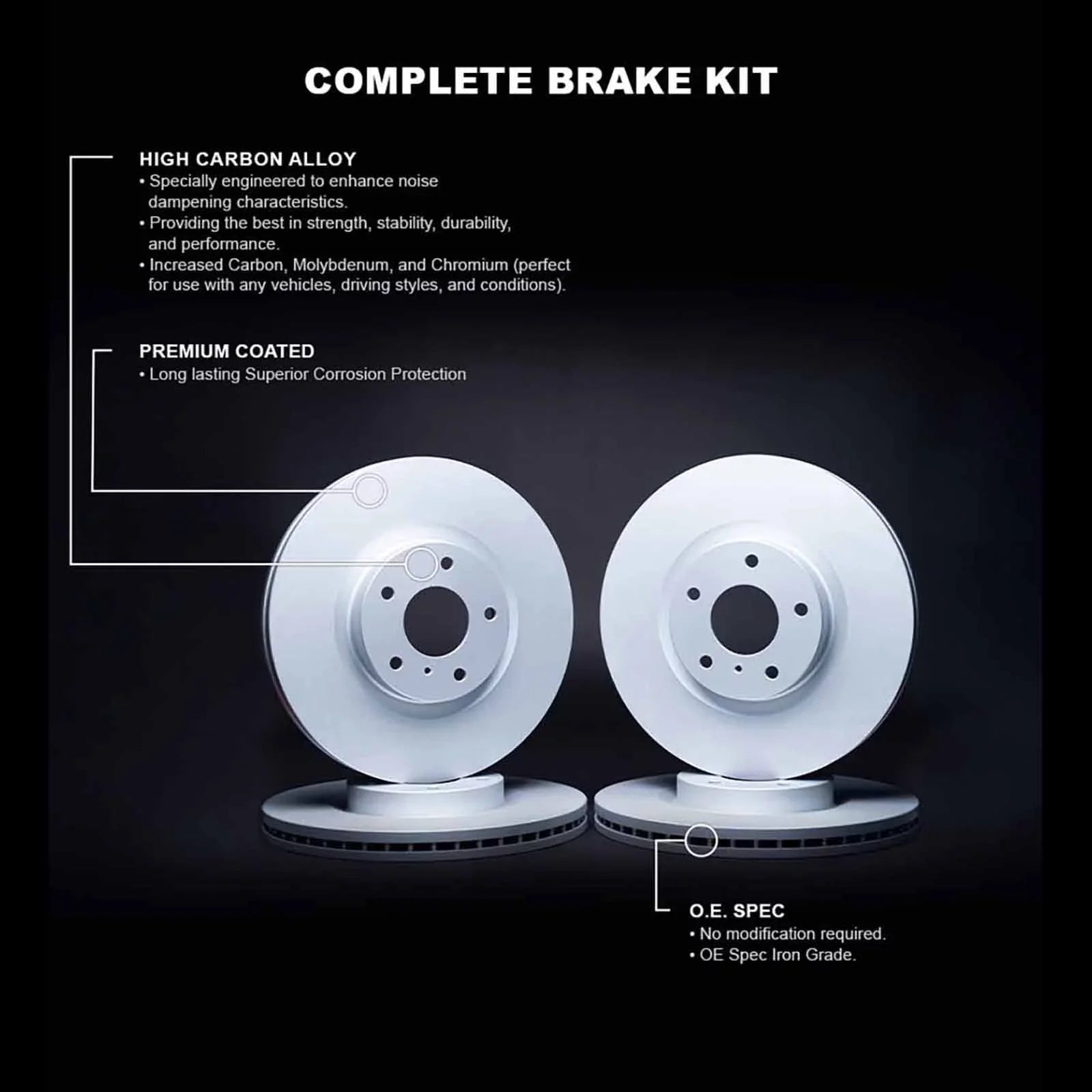 R1 Concepts Wdpn2 74014 R1 Concepts Brake Rotor Carbon Coated Fits select: 2011-2014   , 2013