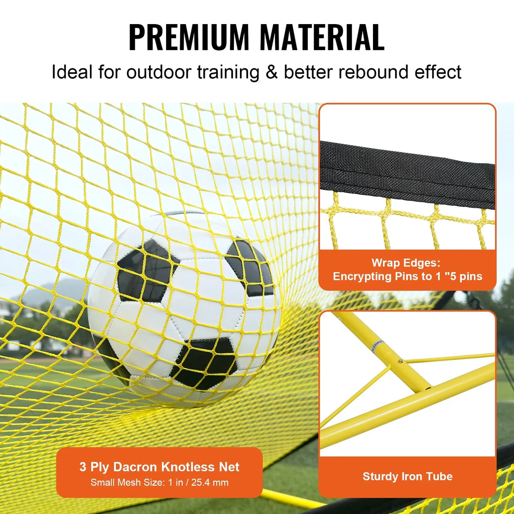 71"x40" Soccer Trainer 2--1 Portable Soccer Rebounder Net Portable Bag