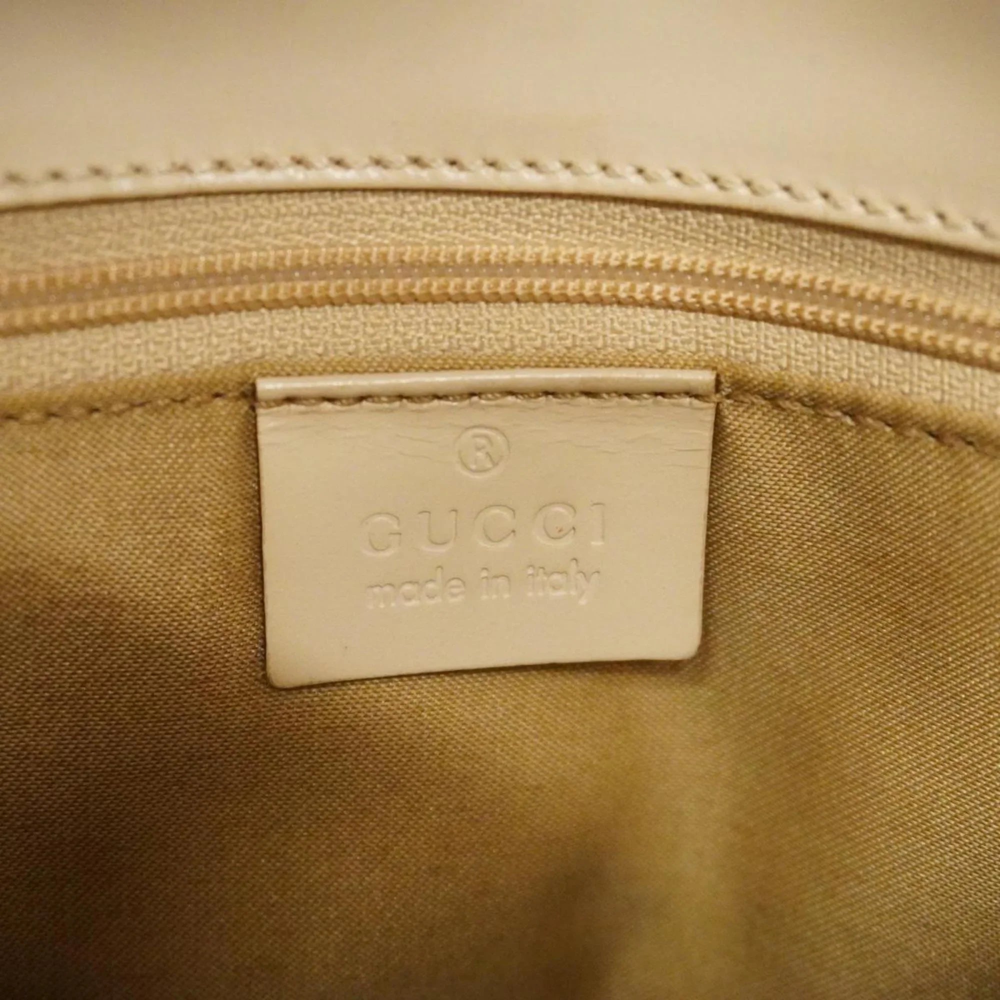 Pre-Owned Gucci Handbag  Canvas 002 1079 Leather Ivory Women's (Good)