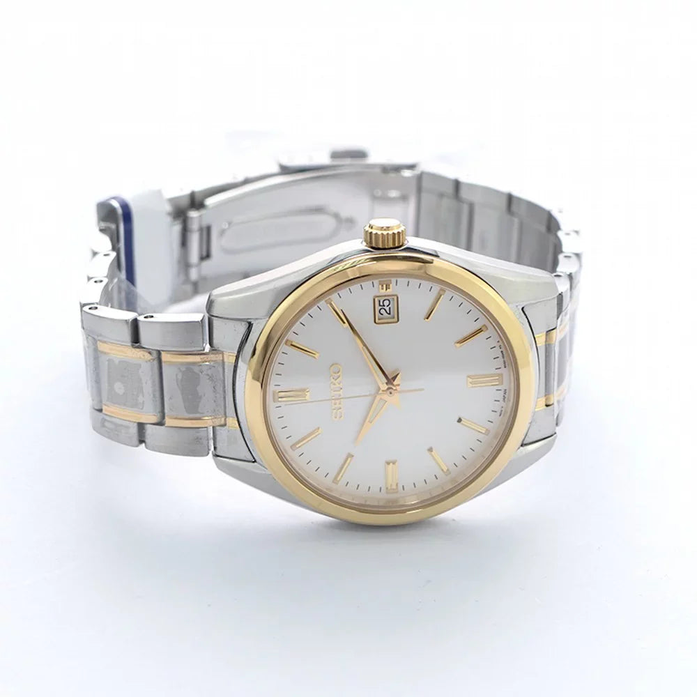 Seiko Quartz White Dial Two-tone Men's Watch SUR312P1