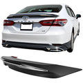 Ikon Motorsports Compatible with 18-23 Toyota Camry   Style Rear Trunk Spoiler Wing With Chrome Trim 2018 2019 2020 2021
