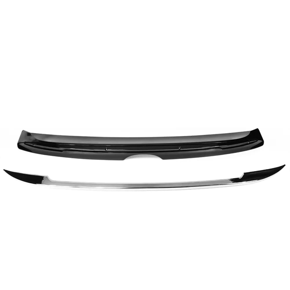 Ikon Motorsports Compatible with 18-23 Toyota Camry   Style Rear Trunk Spoiler Wing Gloss Black With Chrome Trim 2018 2019 2020 2021 2022