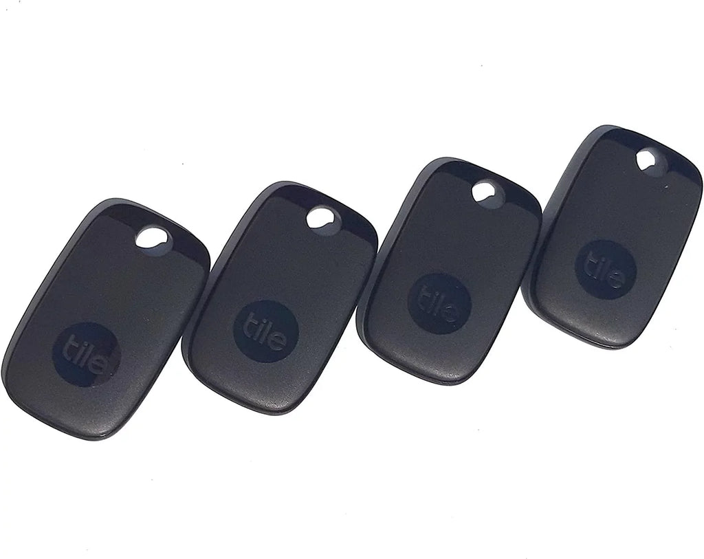Tile Pro 2022 4-Pack. Powerful Bluetooth Tracker, Keys Finder and Item Locator for Keys, Bags, and More; Up to 400 ft Range. Water-Resistant. Phone Finder. iOS and Android Compatible.