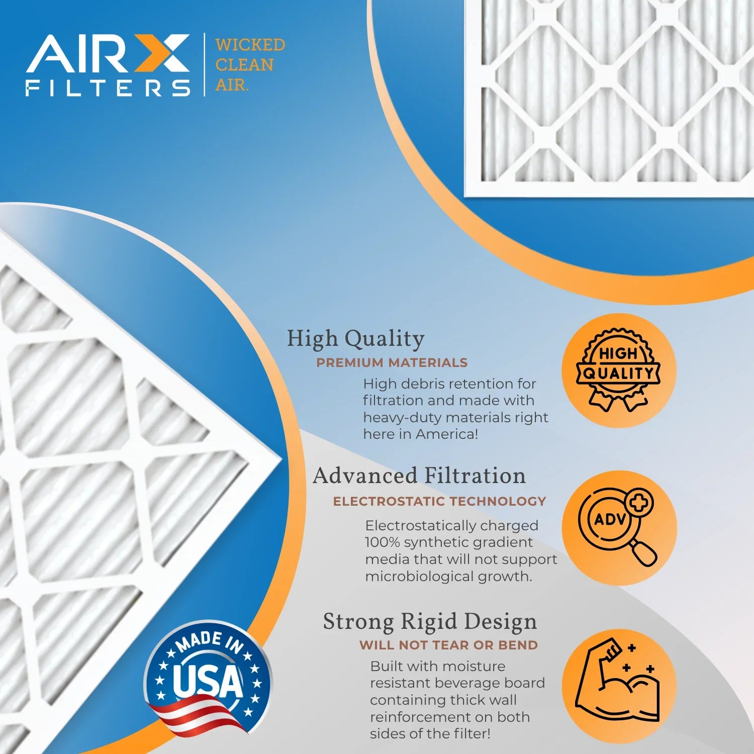 16x30x1 Air Filter  8 Rating, 12 Pack of Furnace Filters Comparable to  700 &  5 - Made in  by     .