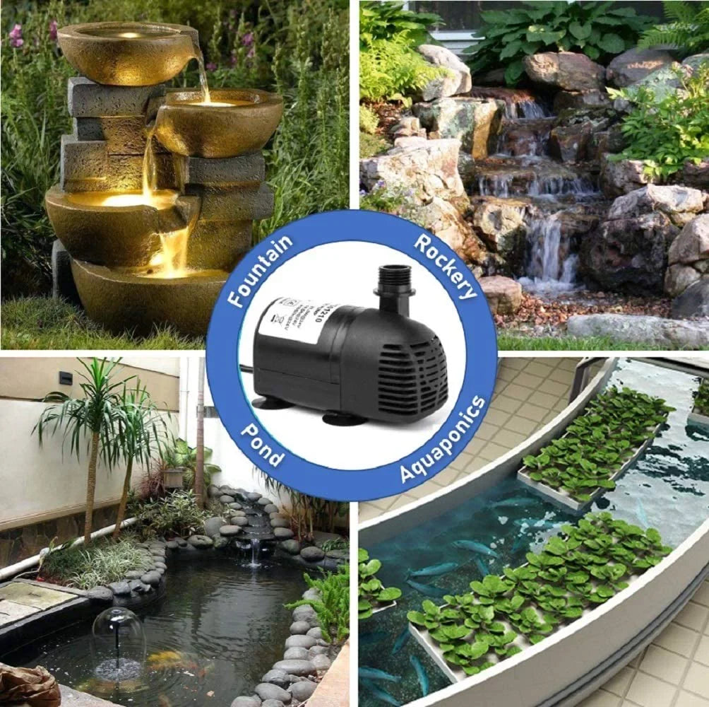 12V - 24V  Brushless Submersible Water Pump, 410GPH, for Solar Fountain, Fish Pond, and Aquarium 410GpH 1 Pack