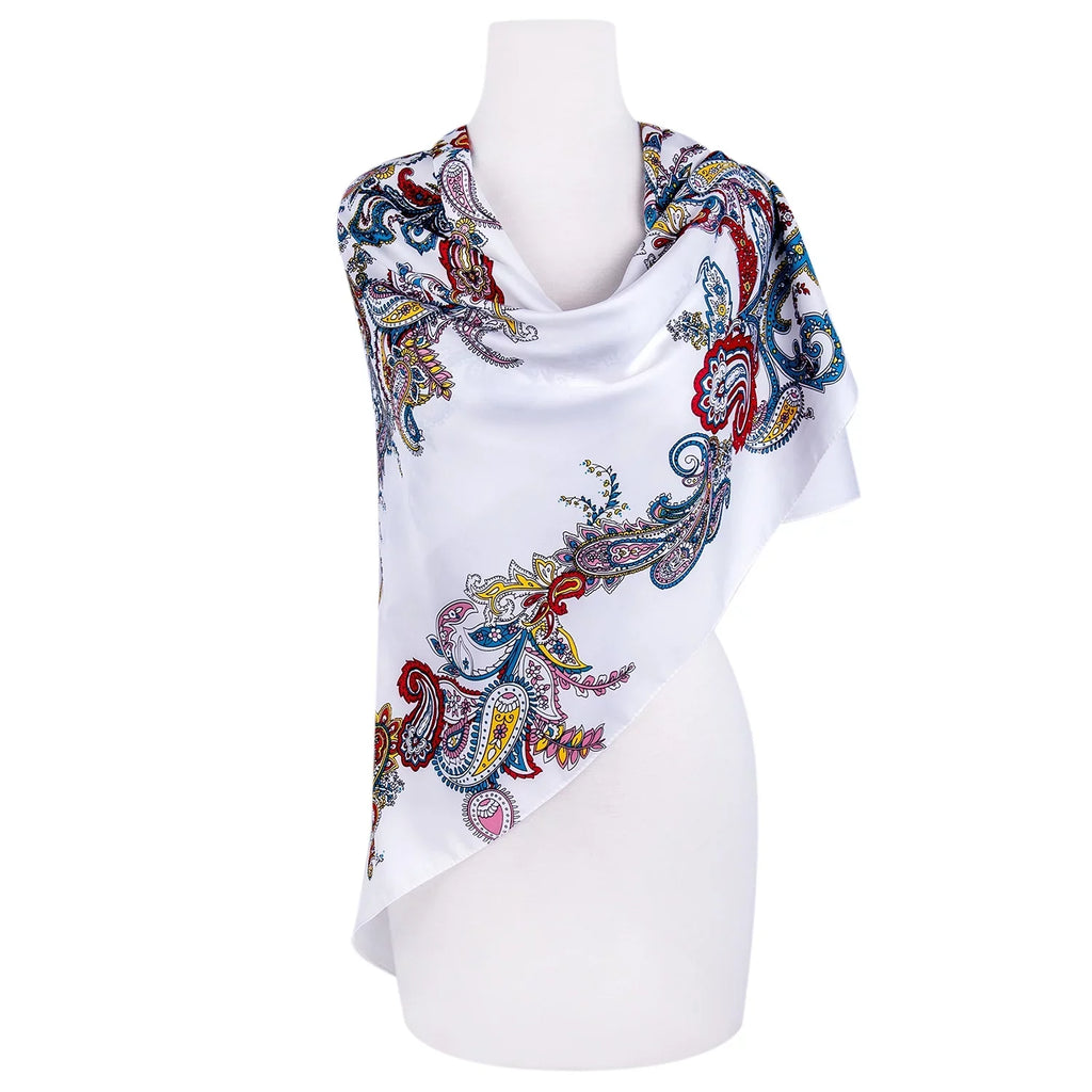 Evening Shawl and Wrap for Women Magic Land Silk Shawl 39x39” (100x100 cm) Travel Scarf Tops Fashion Shawl for Wedding