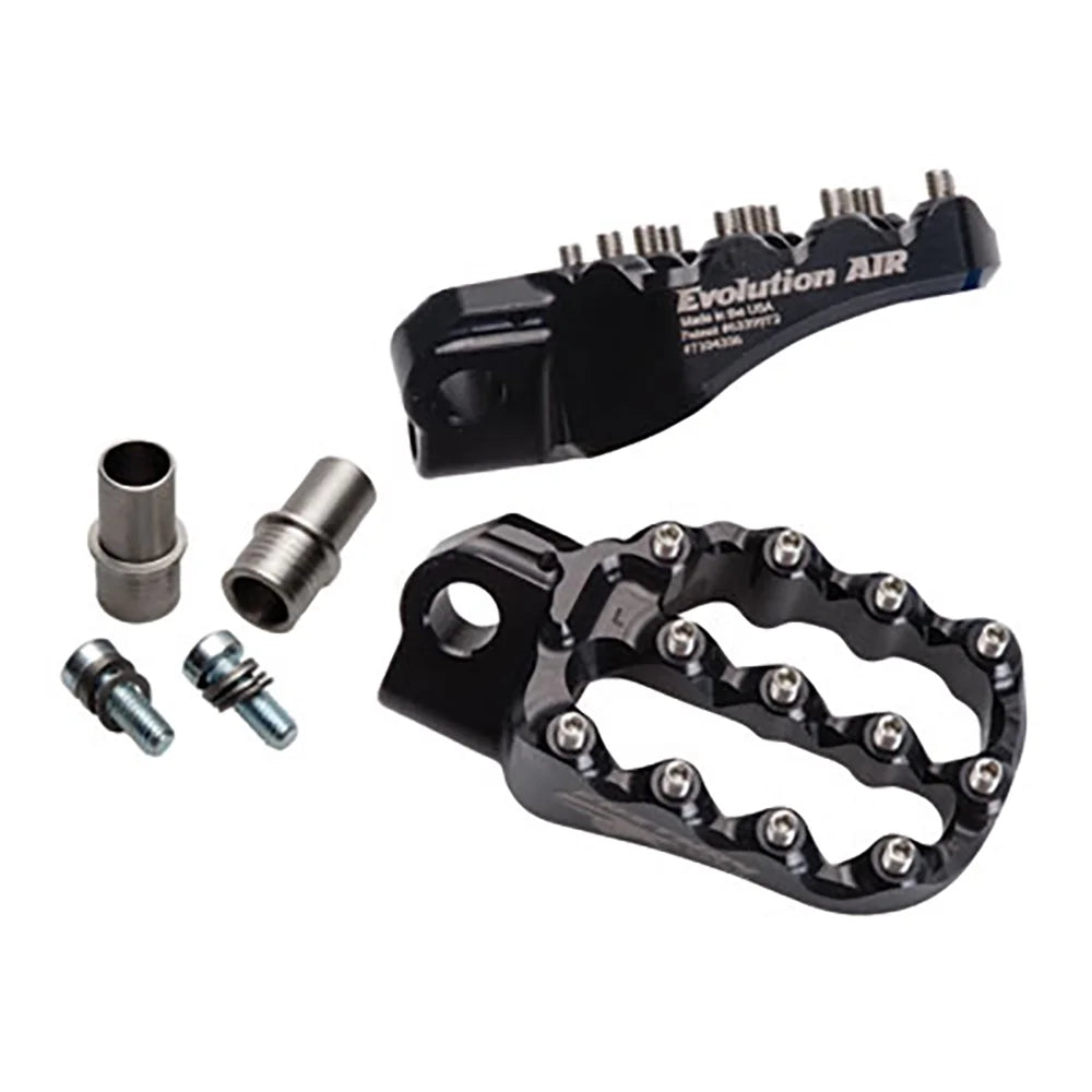 Fastway Evo Air Motorcycle Foot Pegs Kit Black Compatible With Sherco 300 -R Six Days 2017