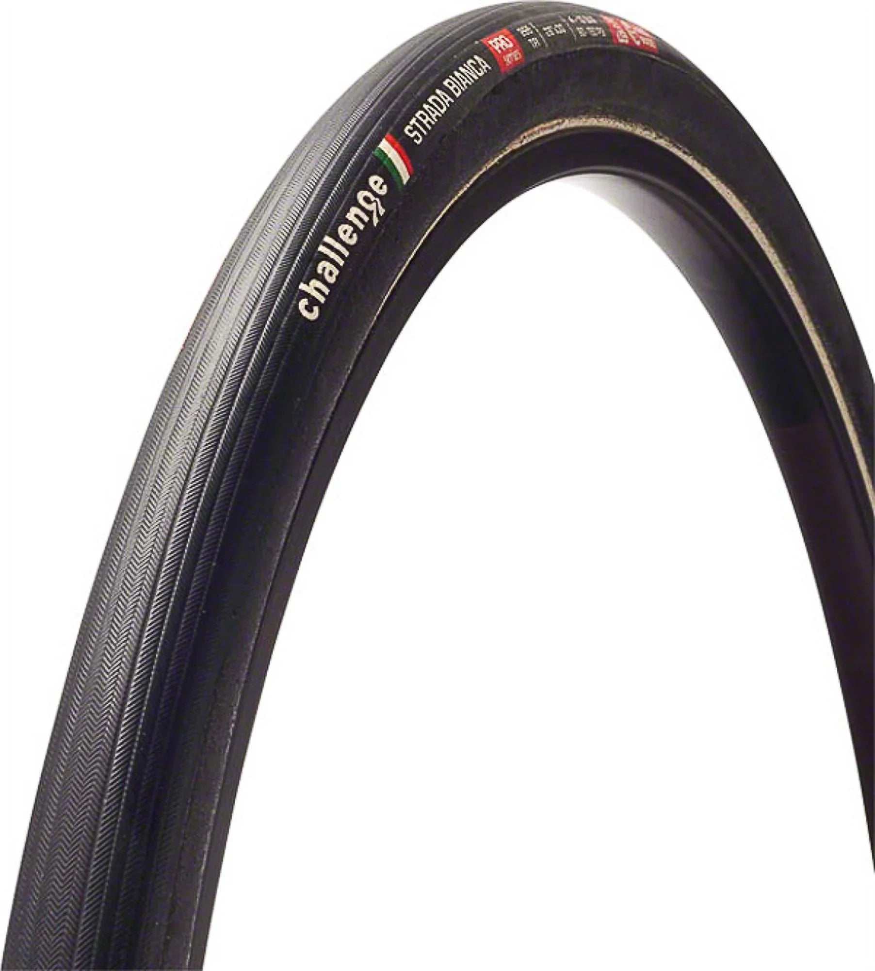 Challenge Strada Bianca Tire: Handmade Clincher Open Tubular 700x30 260tpi