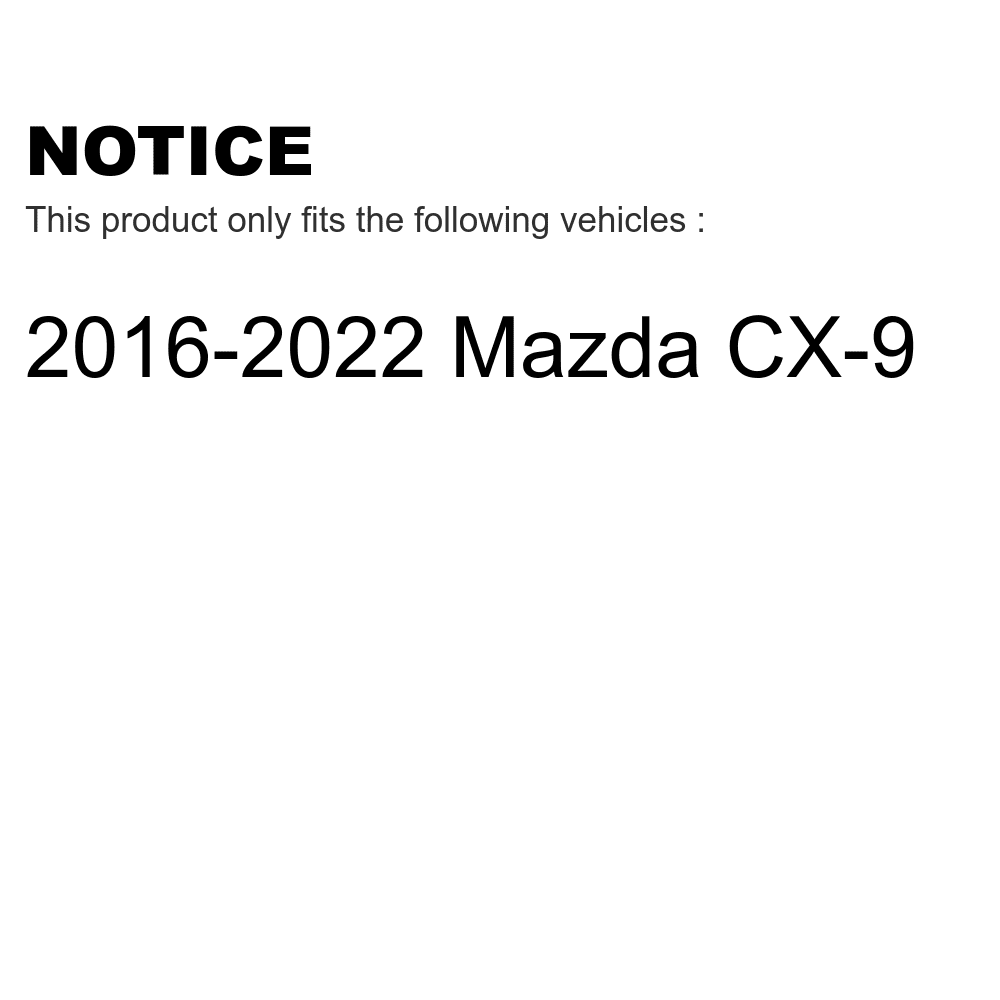 Rear Coated Disc Brake Rotors Pair For 2016-2022 Mazda -9 -101370