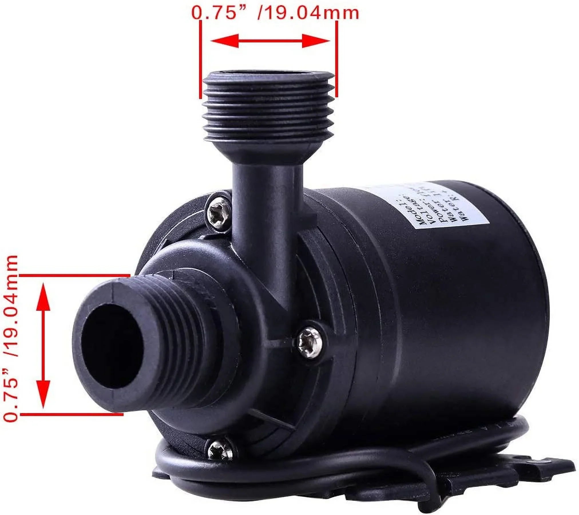 12V Brushless Water Pump 1/2'' Male Thread Centrifugal Submersible Pump 800L/H 210GPH 4M/13ft for Fountain Solar Panel Pond Aquarium Water Circulation System