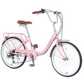 Yone jx je Kids Bike 22 Inch Bicycle for Girls Ages 8+Years, Aluminium Alloy Frame,7-speed Shifter and derailleur,Pink