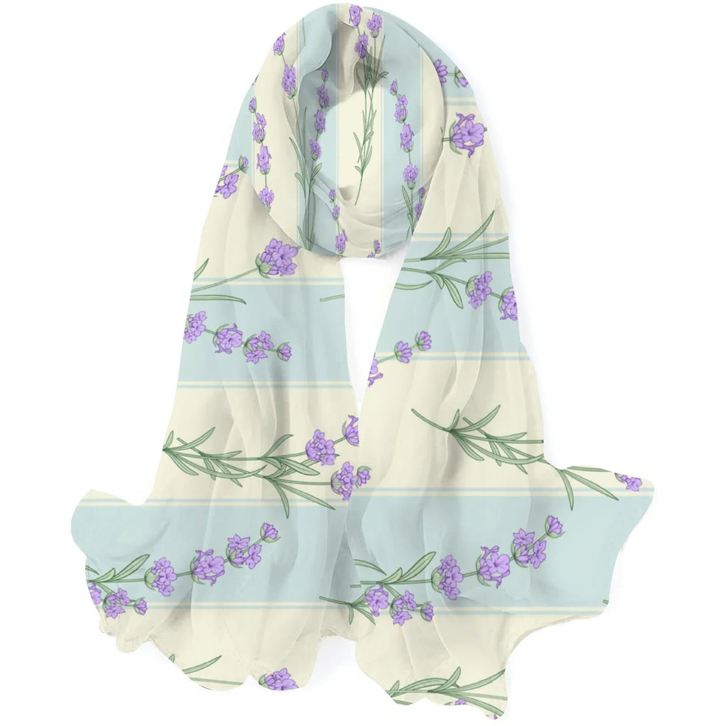 Flower Silk Long Scarf for Women Large Oblong Sunscreen Shawls Wraps Neck Headscarf Hair Wraps Gift Packed