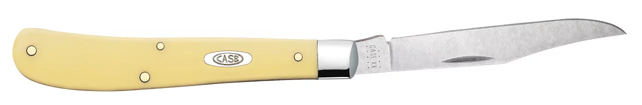 Case  Slimline Trapper Clip Blade Smooth Yellow Synthetic Handle - 00031